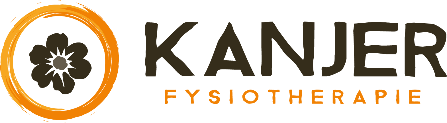 Logo Kanjer Fysiotherapie_Embleem aan zijkant_Sinaasappel_FullColor
